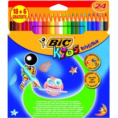 LÁPICES OLO 24KOL/180 BC KIDS EVOLUTION ECO PUD BIC